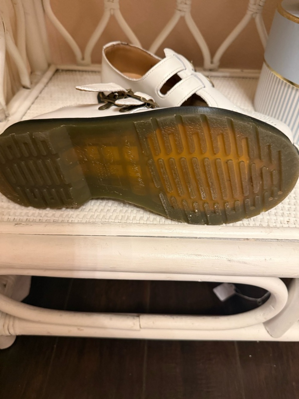 Dr. Martens White Kids' Mary Jane Double Strap Dress Shoes - Picture 2 of 3